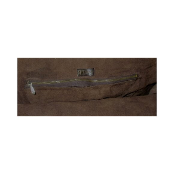 Vintage Fendi FF Zucca Brown Canvas and Leather Large Tote Bag Made In Italy - Picture 9 of 16